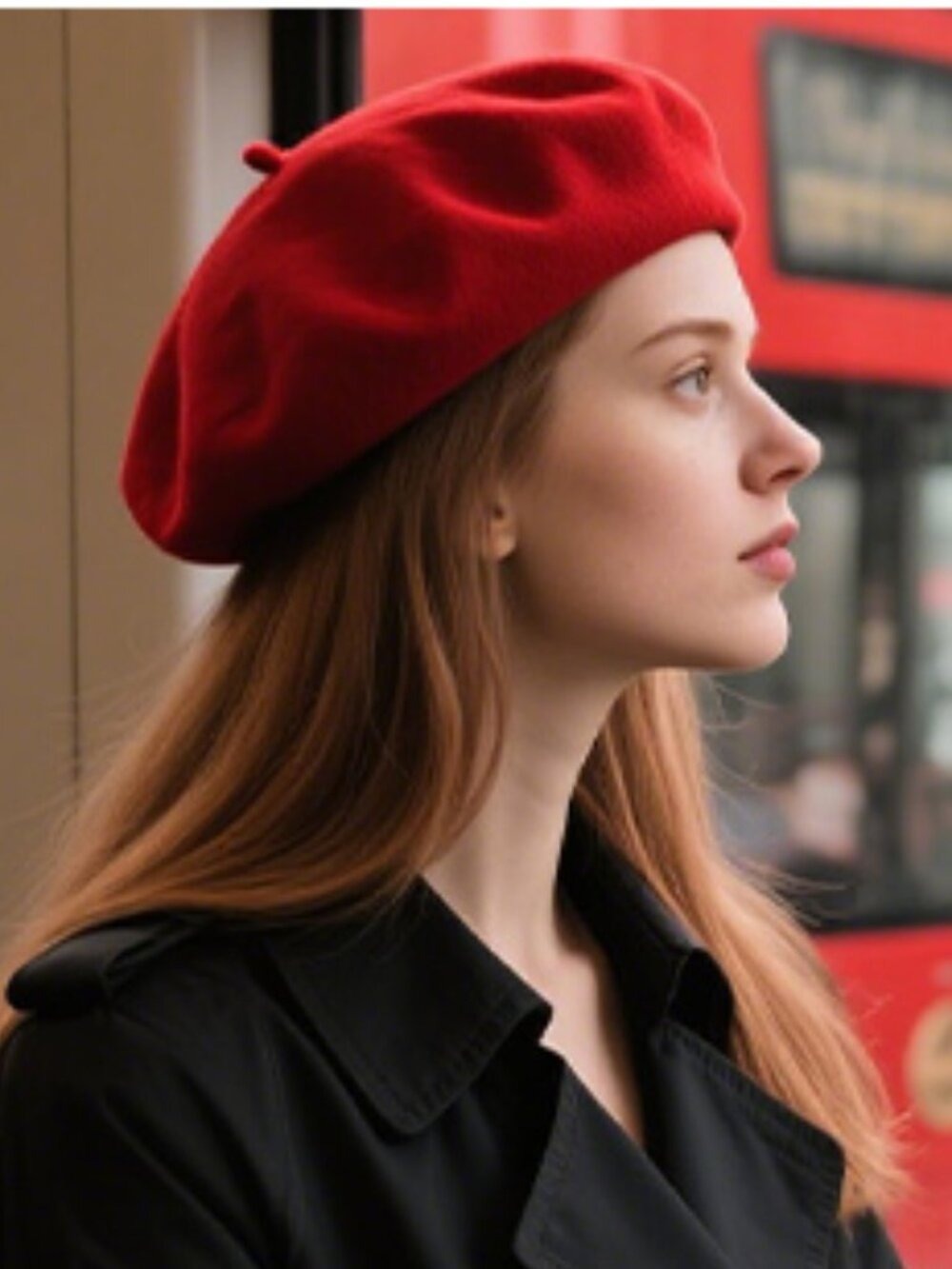 French Wool Beret Hats Solid Color Classic Beanie Winter Red Cap Painter Berets